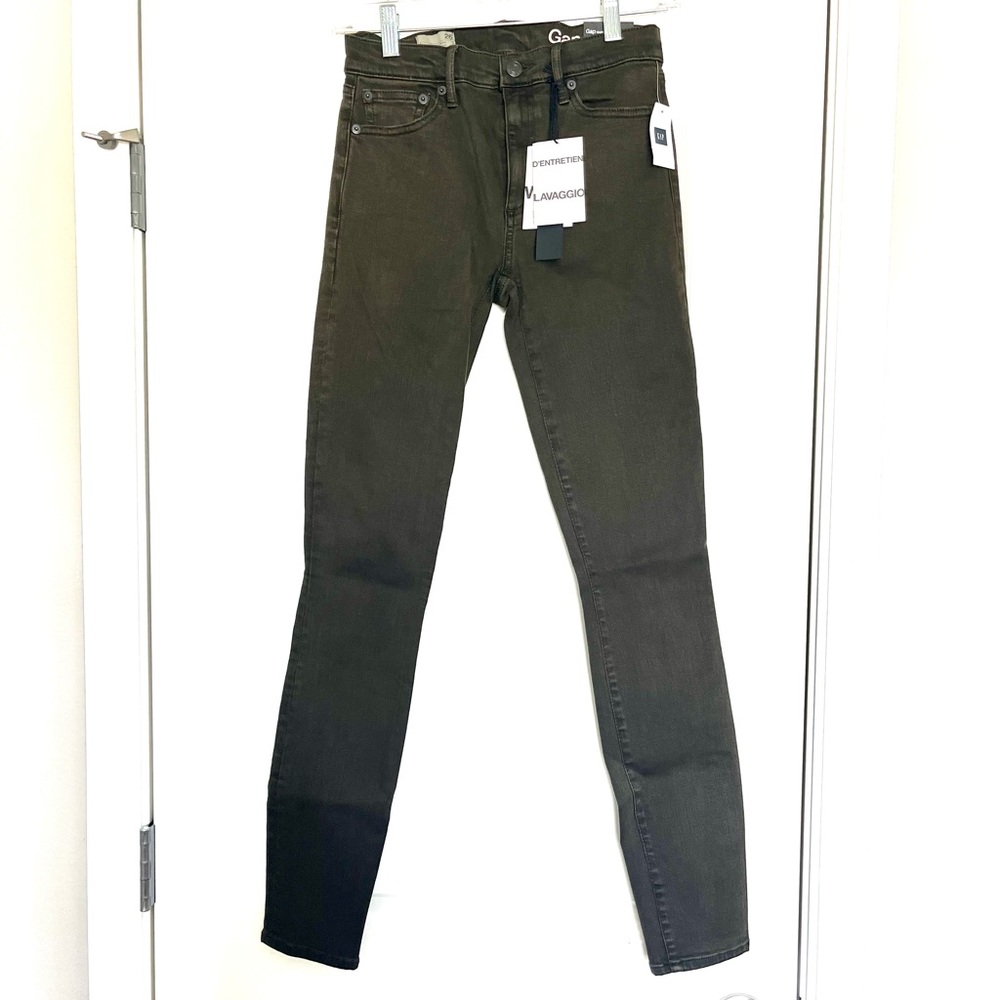 Gap 1969 Resolution True Skinny Jean dark green NWT